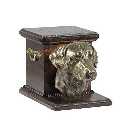 Urne funéraire pour chien Rhodesian Ridgeback en bouleau et bronze - 3