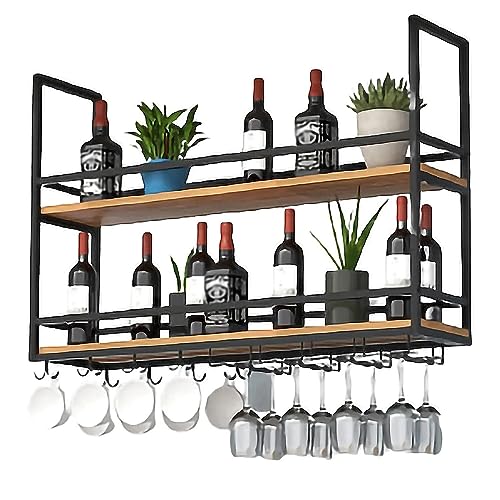 Étagère à vin industrielle plafond pour libérer l'espace de comptoir