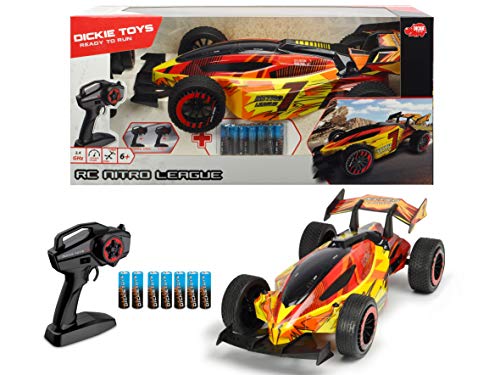 Dickie Toys RC Nitro League mit Fernsteuerung, RC Auto, ferngesteuertes Fahrzeug mit Turbofunktion, Gun Controller, 15… – Bild 5