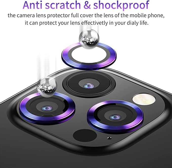 Miniatura 5 de Paquete de 3 Sword Camere Protector de lente para iPhone 13 Pro Max (6.7 pulgadas)  iPhone 13 Pro (6.1 pulgadas), cámara de vidrio templado HD