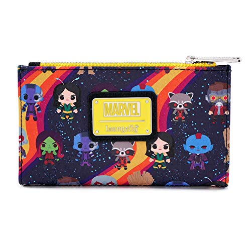 Loungefly x Marvel Guardians of the Galaxy Chibi Print Flap Wallet (One Size, Multicolored)