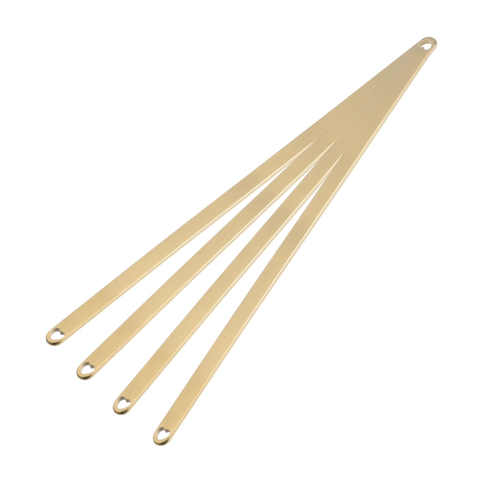 uxcell Stainless Steel Bracelet Blanks 4Pcs, Metal Stamping Blanks for DIY Jewelry Making, 1/4 x 6.2inch, Golden Heart