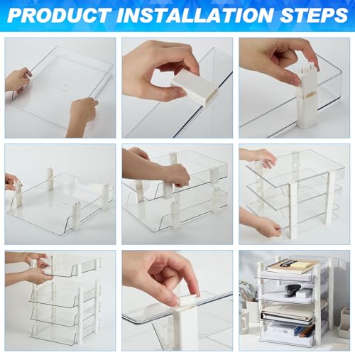 Soporte rectangular de almacenamiento de papel para eliminar el caos de folios en la oficina SiliFine 4