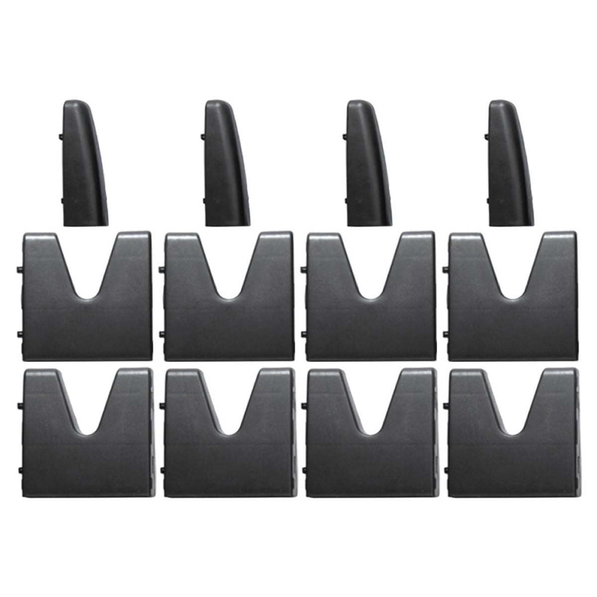 Organisateur de coffre de voiture en plastique noir modulaire - Lot de 2