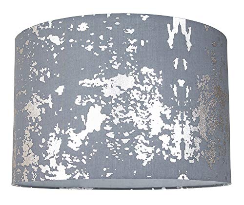 Pantalla moderna de tela de algodón gris con decoración de lámina de...