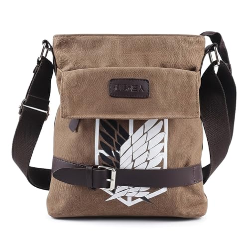 CoolChange Sac à bandoulière pour fans de L'Attaque des Titans | Sac avec écusson du Bataillon...