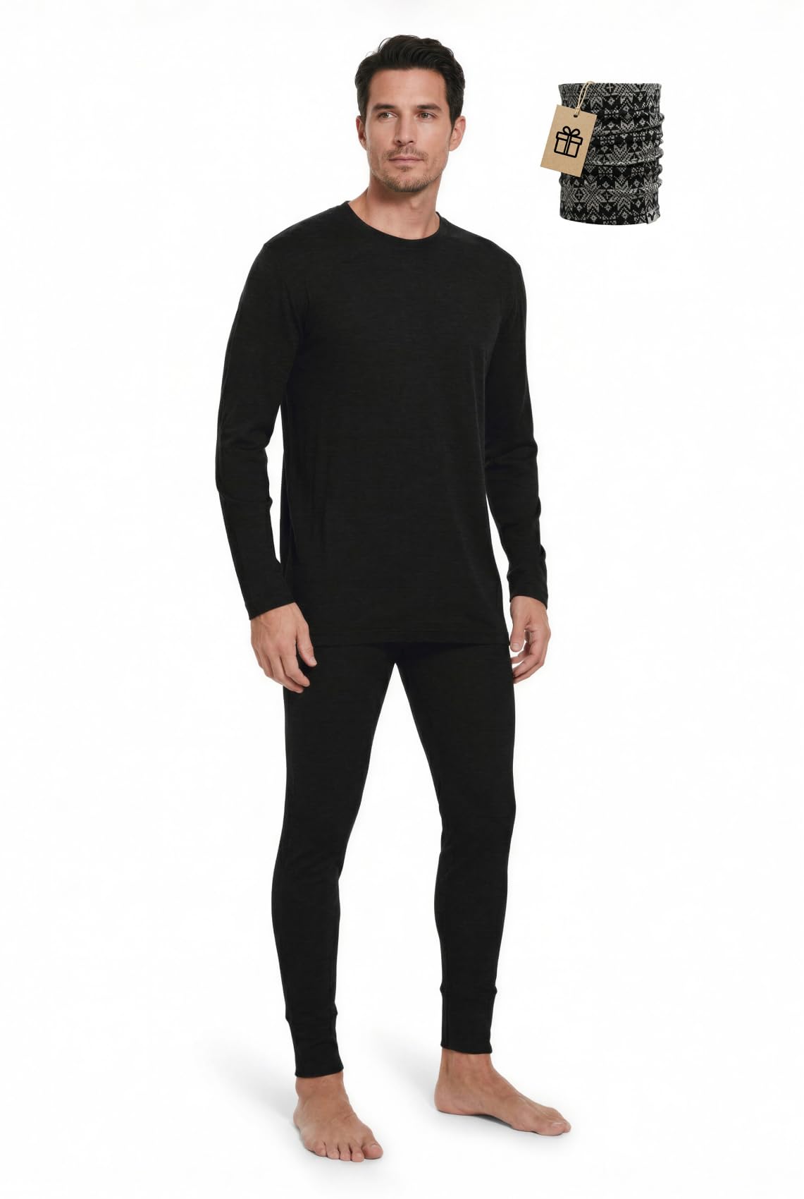 MERINNOVATION Merino Wool Base Layer Set for Men