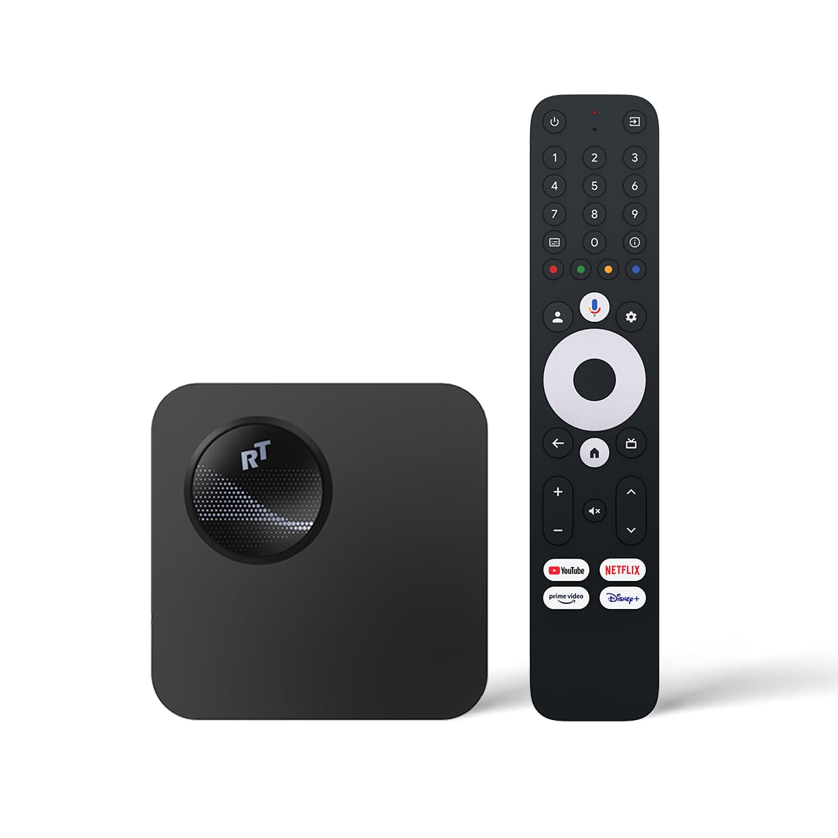 RockTek GX1 UHD Streamer - Google TV 4K UHD Streaming Player, HDR, Dolby Vision & Atmos, Wifi6 - AISR, AIPQ, QMS - Realtek RTD1325 Chip - Voice Remote, Live TV, Google Cast, Smart Home Control