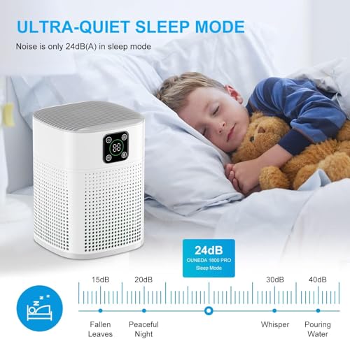 Image of Docoss 2 in 1 Air Purifier & Humidifier for Home & Office with Digital Display, H13 Truehepa Filter Air Purifier for Bedroom & Removes 99.99% Pollutants, Allergens, Pet Danger & Dust