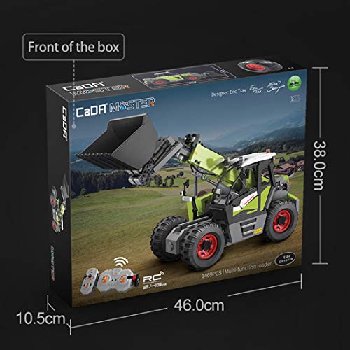 Mocdiy Technik Teleskoplader Fahrzeug Bausteine, 2.4Ghz RC Baufahrzeug Bauset mit Motoren, 1469Teile Technik… – Bild 8