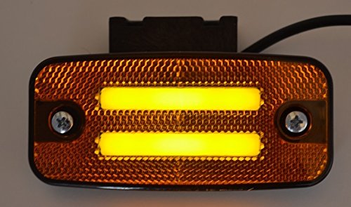 Lot 8 Feux De Gabarit LED Orange 24V Avec Supports - Outline Camion Remorque Caravane Bus