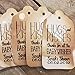 Hugs and Kisses Thanks for All The Baby Wishes Personalized Baby Shower Favor Tag Sets of 25 Tags (My Medium tag) 1 3/8