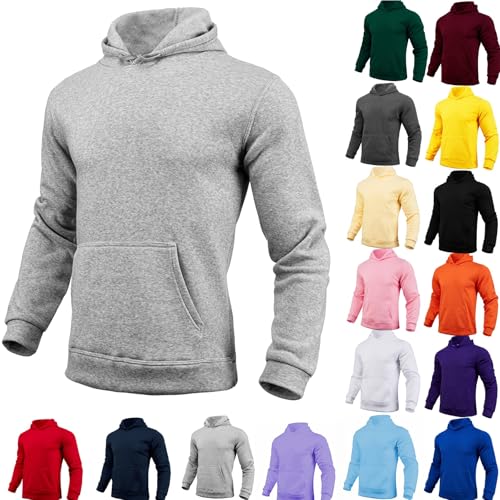 Mens Hoodies Drop Shoulder Pockets Big and Tall Hoodies Workout Oversized Baggy Classic Casual Pullover Hoodie4