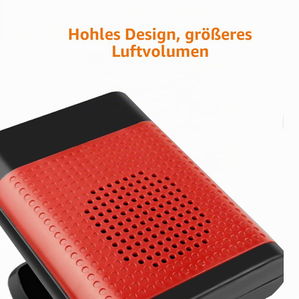 Tragbare Autoheizung, TOTMOX 12V 150W Auto Heizlüfter Frontscheibenheizung Windschutzscheiben Defroster, Mini Heizung Fensterheizung, Standheizung Mit Zigarette, 360° Schwenkbar