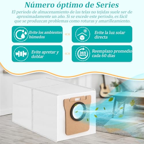 Miniatura 7 de 12 Pack Bolsas De Polvo Para Dreame L10s Ultra L10 Ultra L20 Ultra D10 Plus Bolsas De Aspiradora Para Xiaomi X10 X20 Bolsas De Vacio Respuesto Para Aspiradora Replacement Repuesto 2.5l