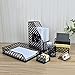 Produktbild BKWJ Büro-Schreibtisch-Organizer und Zubehör, 6-teiliges Desktop-Organisationsset, Zeitschriftenhalter, Stiftbecher, Haftnotizenhalter, Briefsortierer,Schwarz