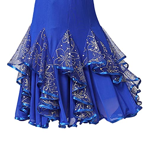 Robe de latin broderie sequins et filet style haute performance - 2