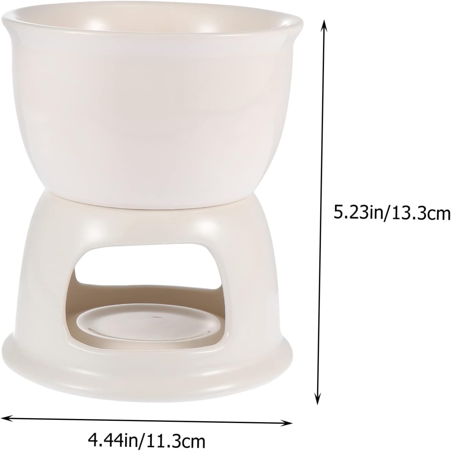 Ciieeo Adorable Retro Ceramic Melting Pot Household Fondue Ice Fondue Chocolate Melting Oven Candle Holder