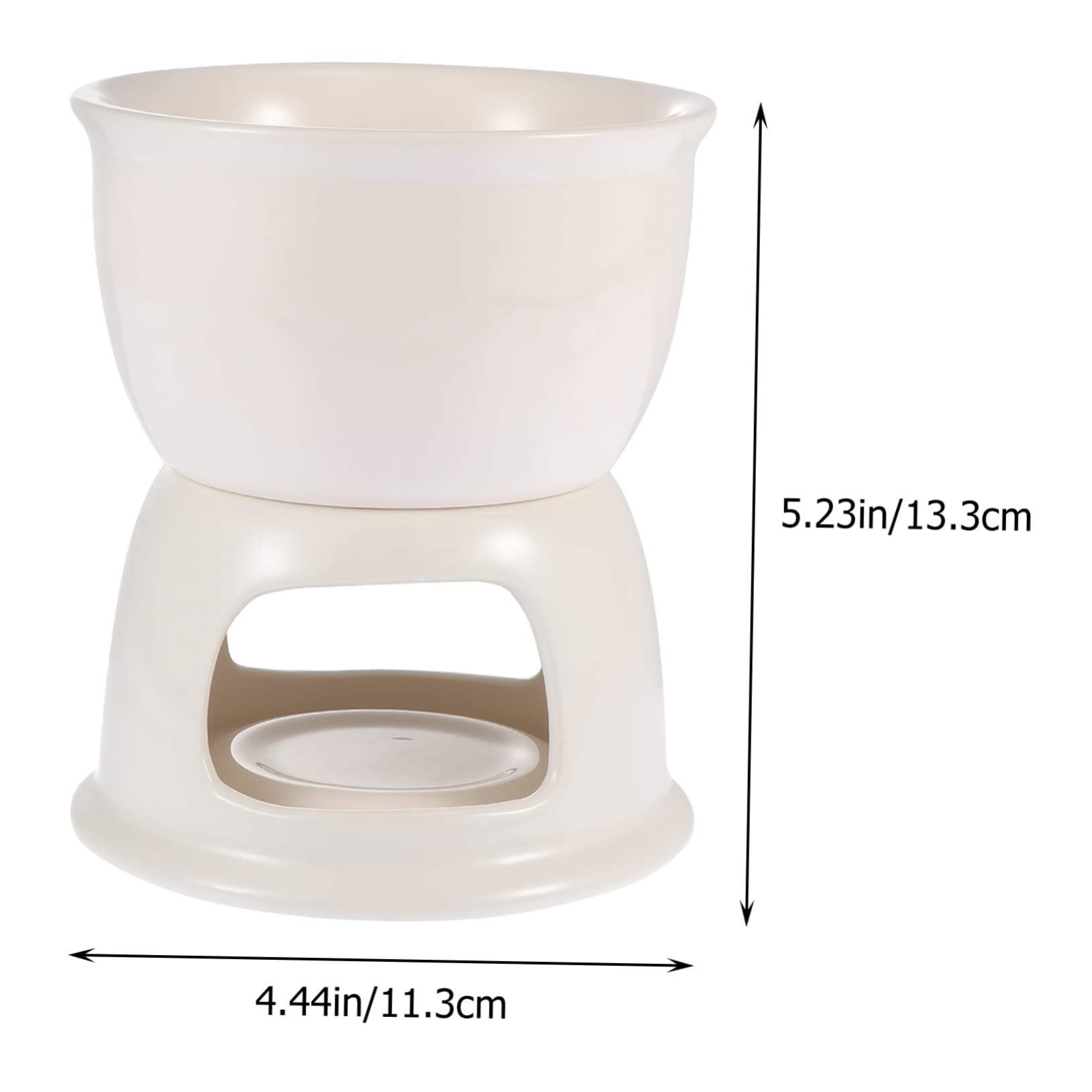 Ciieeo Adorable Retro Ceramic Melting Pot Household Fondue Ice Fondue Chocolate Melting Oven Candle Holder