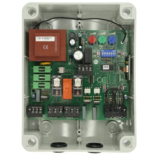 Placa de control/Cuadro de maniobras EURO 230 M2 Mini. 230 Vac. con caja incluida para automatización de puertas batientes o abatibles de una o dos hojas.