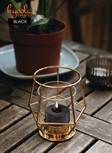 Image of HYOOLA Scented Votive Candles - Black Votive Candles -12 Hour Burn Time - 9 Pack - European Made