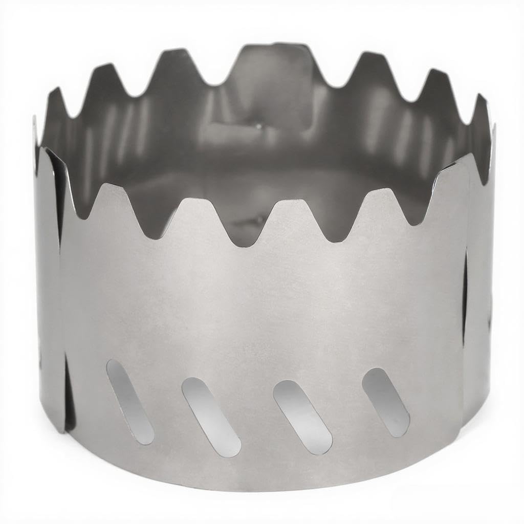Ultralight Windscreen Pot Stand for Camp Stove, Portable and Easy Setup with Vents for Improved Flow, Windscreen for Outdoor Cooking for Backpacking Hiking Picnic Survival