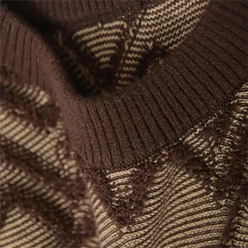 Men's Cable Knit Pullover Sweater Winter Crewneck Jumper Classic Casual Style Long Sleeve Slim Fit Knitwear Top4