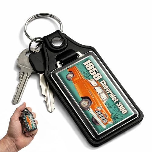 Brotherhood 1956 Compatible with 3100 Truck Marketing Brochure Design Keychain Key Holder Key Ring For Men Heavy Duty Car Keyring For Men and Women