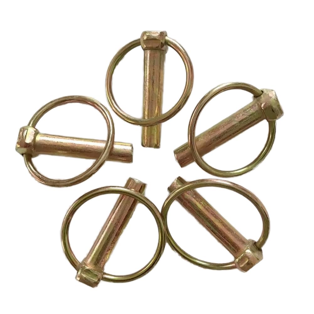 Perni di Collegamento,M6 Coppiglie Spine Scatto Coppiglie ad Anello 5 Pezzi Perni,Copiglie Assortite Perno a Scatto Spine a Scatto Coppiglie ad anello,Pinotti Assortmento Rotondi di Fissaggio