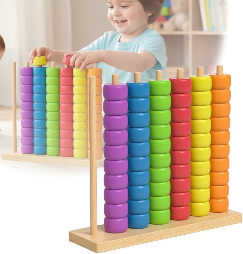 RAINPOT Color Matching Stacking Puzzle Game,Head-to-Head Stacking Race Game | Color Logic Puzzle with 60 Rings | Quick-Thinking Entertainment for 1-2 Players (2 Sets)