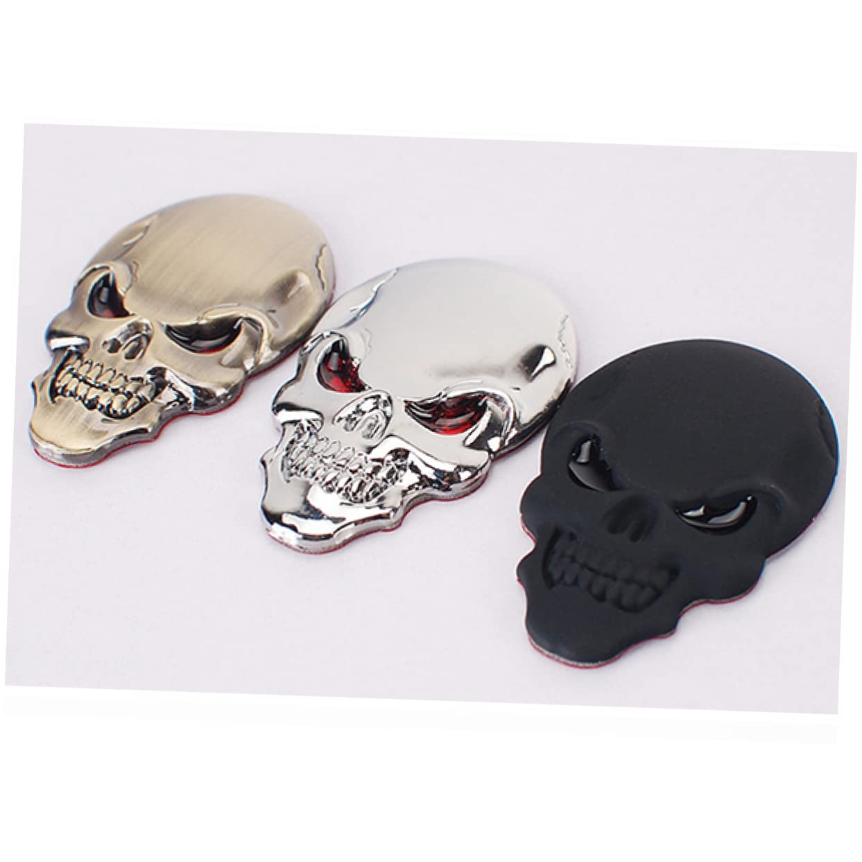 Adesivi 3D A Forma Di Teschio Per Moto E Auto - Pack Da 4 Pezzi - Foto 7