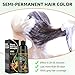 JUANCHI Black Hair Dye Shampoo 3 in 1, 150ML Hair Dye Shampoo for Women Men