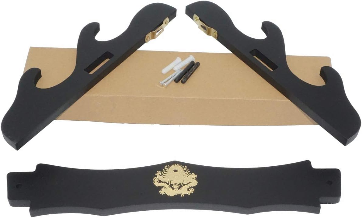 Eforlife Dragon Sword Holder Wall Mount Samurai Sword Rack Katana Wakizashi Display Stand Decorative Sword Hanger