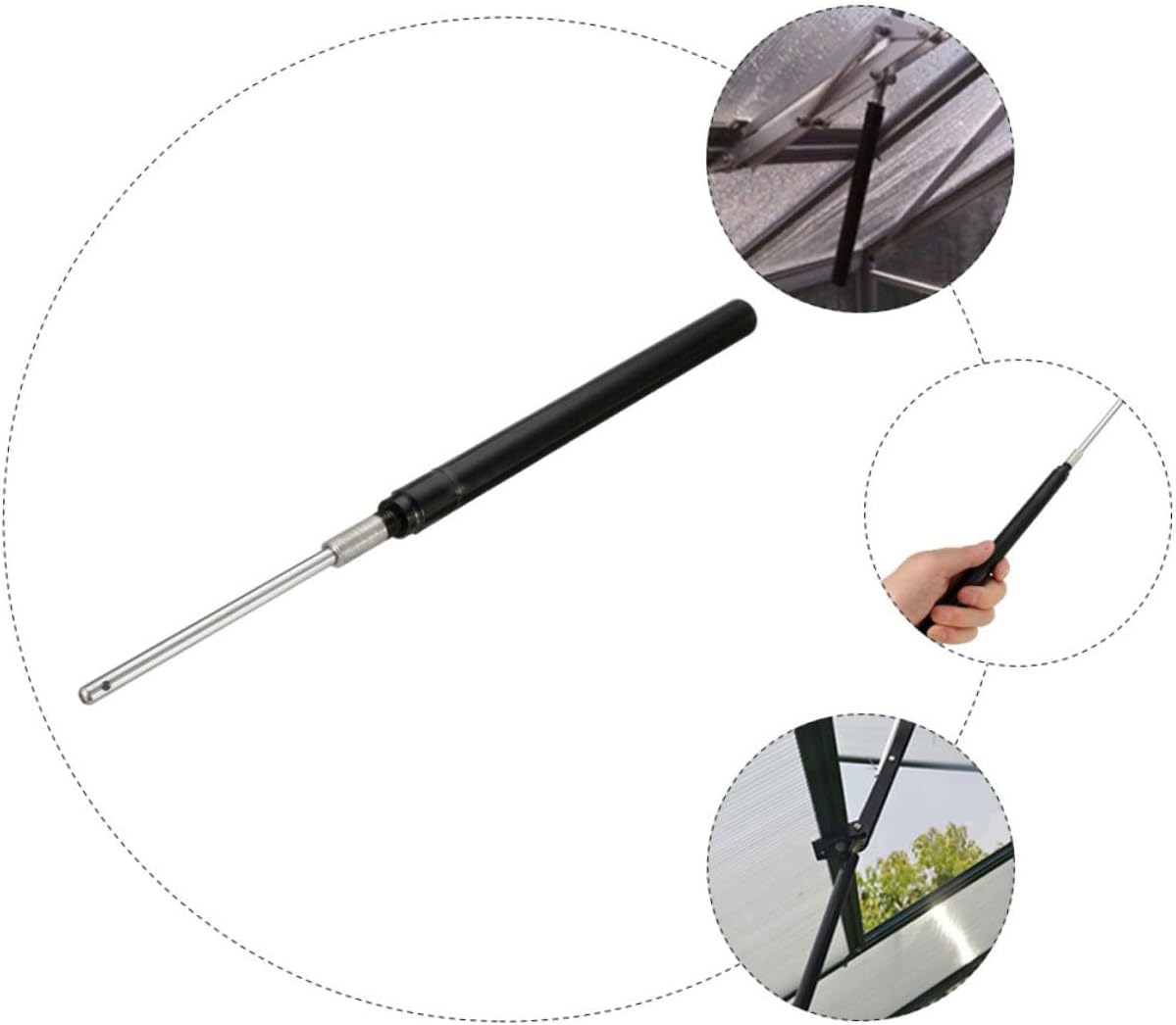 2pcs Automatic Greenhouse Window Opener Cylinder Galvanized Roof Vent Opener for Easy Installation and Growth for Gardening and Greenhouse Use