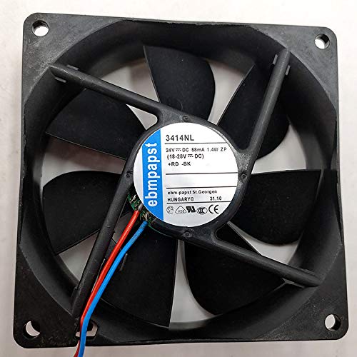 Ebm 3414NL 24V 1.4W 58mA 9cm 2-Wire Inverter Ultra-Quiet Fan