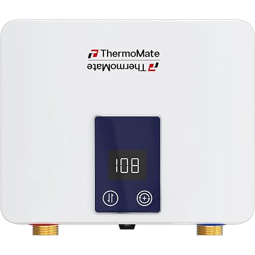 Tankless Water Heater Electric 120V, ThermoMate 3500W Small On Demand Instant Hot Water Heater with Temperature Display for Kitchen Bathroom Sink Faucet, ETL Certified