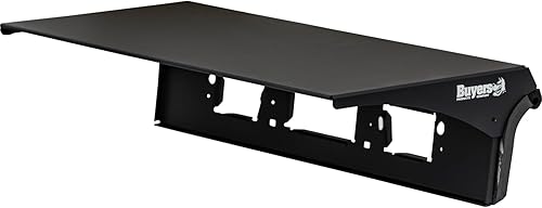 Buyers Products 8895302 Barra de luz sin taladro, soporte de cabina para Dodge Ram 1500 No Classic 2019+, aluminio negro, ligero, ideal para mini