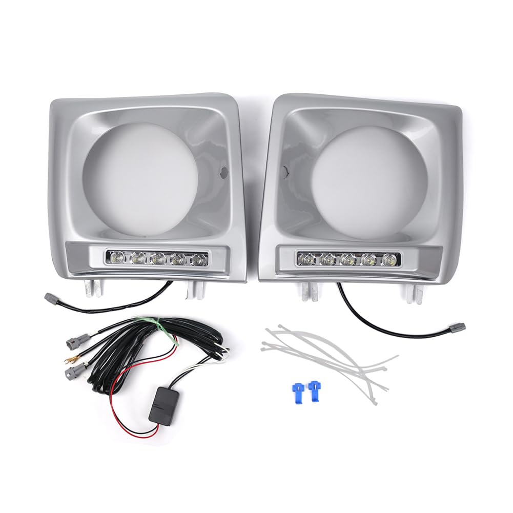 CNxinn10 Fog Lamp Daytime Running Light 1 Pair For Mercedes Benz G-Class W463 G63 G65 G500 G550 G55 90-18 ABS Silver
