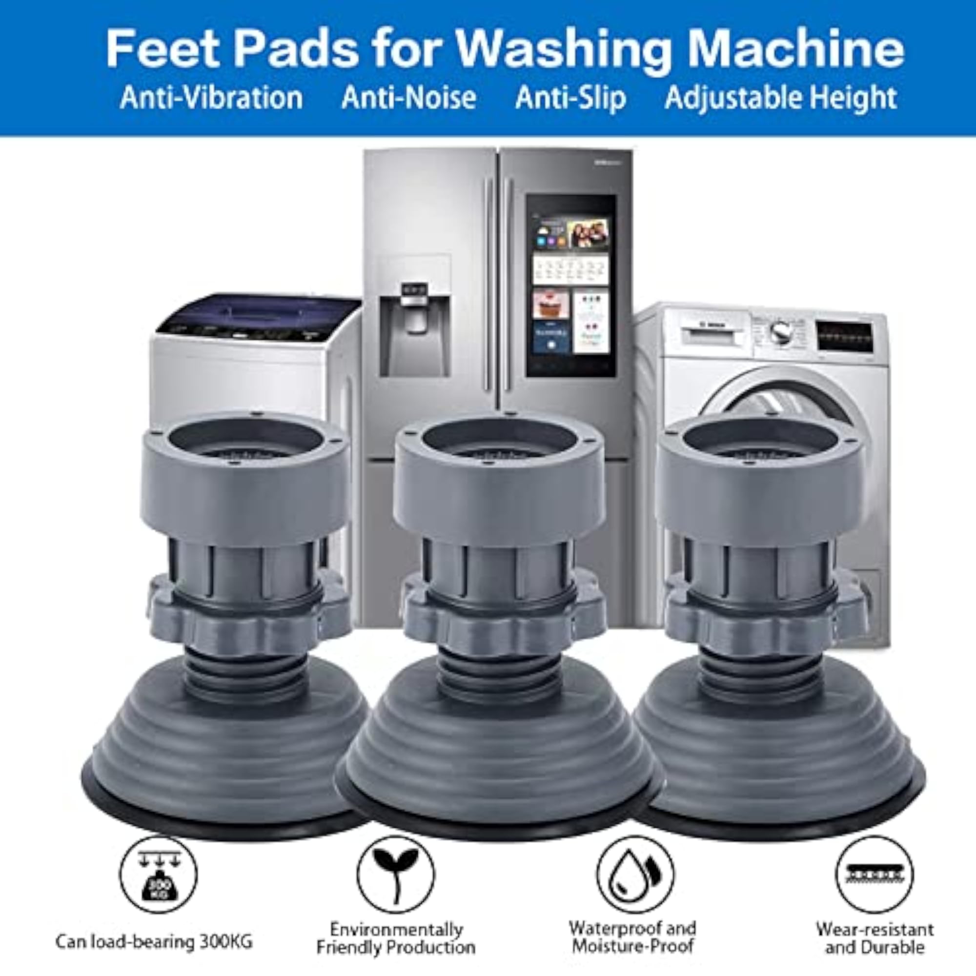 Anti Vibration Foot Pads, Washing Machine Antivibration Feet Pads