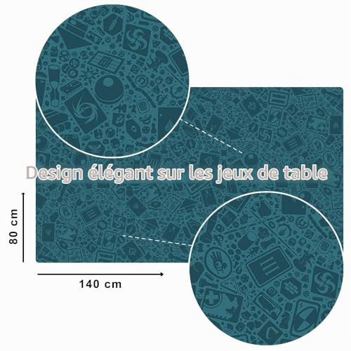 Doctor Frikistein Neoprene Play Mat | Tapis pour Jeux de société, dés et Cartes | 140 x 80 cm | IMPERMÉABLE, ANTIDÉRAPANT et Enroulable (Blue) – vue 7