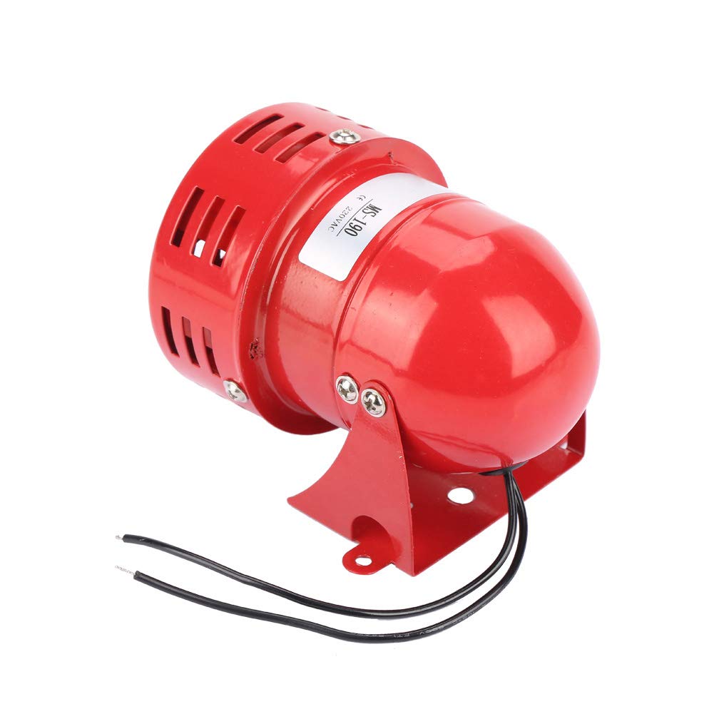 Ejoyous Sirène D'alarme 220 V 120 DB, Sirène électrique Industrielle Rouge, Alarme Sonore pour Maison, Cour, Garage, Jardin, Usine