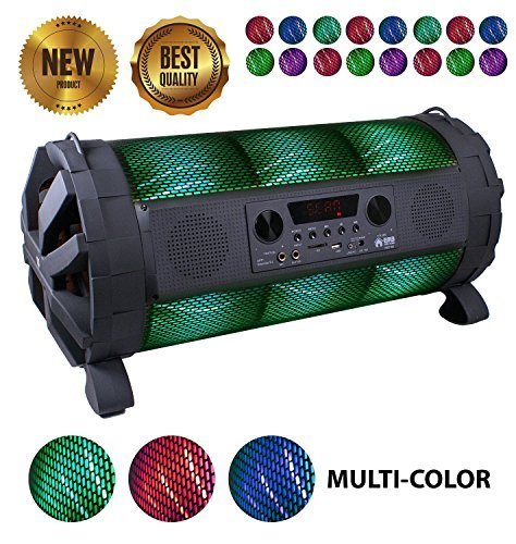 EMB - EBZ100 Rechargeable Portable Boombox Speaker System 600w Colorful LED Lights