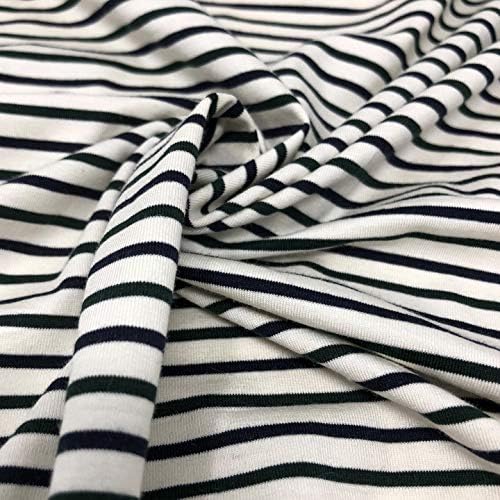 Black And White Striped Knit Fabric