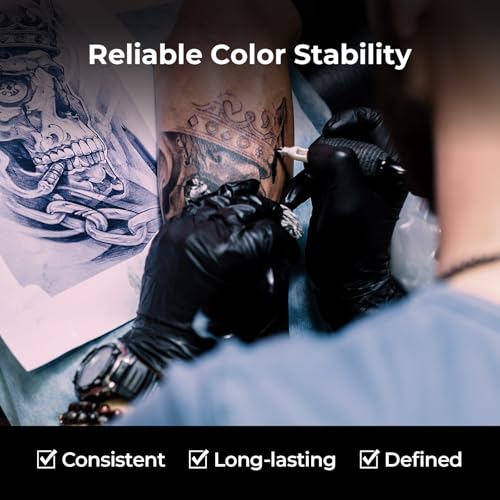 Komoko Tattoo Ink (4.06 Fl Oz), Professional Black Ink with Smooth Flowing Consistency, Plant-Derived Pigments for Crisp Lines and Soft Shading, Gentle Formula for Artistic Application