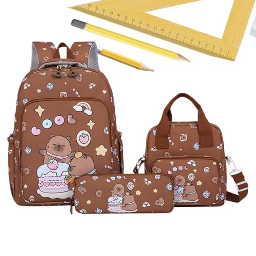 Cartable Capybara léger et compact pour ranger les affaires d'école quotidiennes