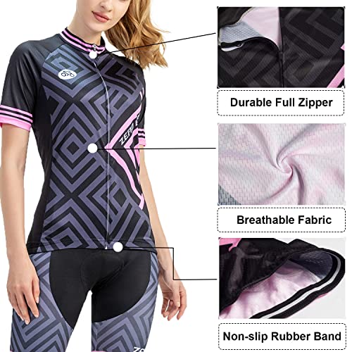 Zerobike ES-ZROBW0028M ® Women'S Short Sleeve Cycling Jersey Jacket Cycling Shirt Quick Dry Breathable Mountain Clothing Bike Top thumb #2