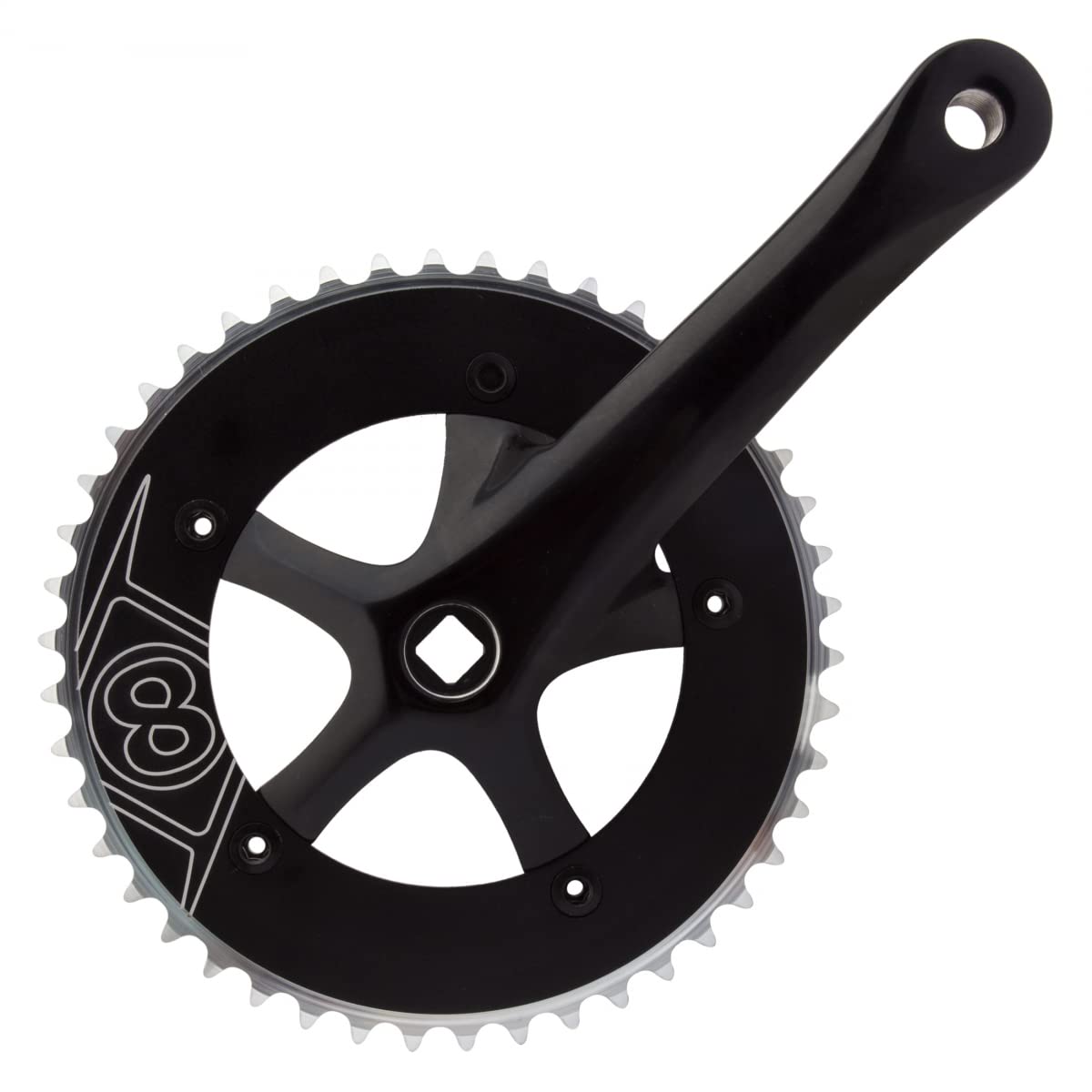 Origin8 Pro Pulsion Single Speed Crankset - 170mm x 46, Square Taper, Black
