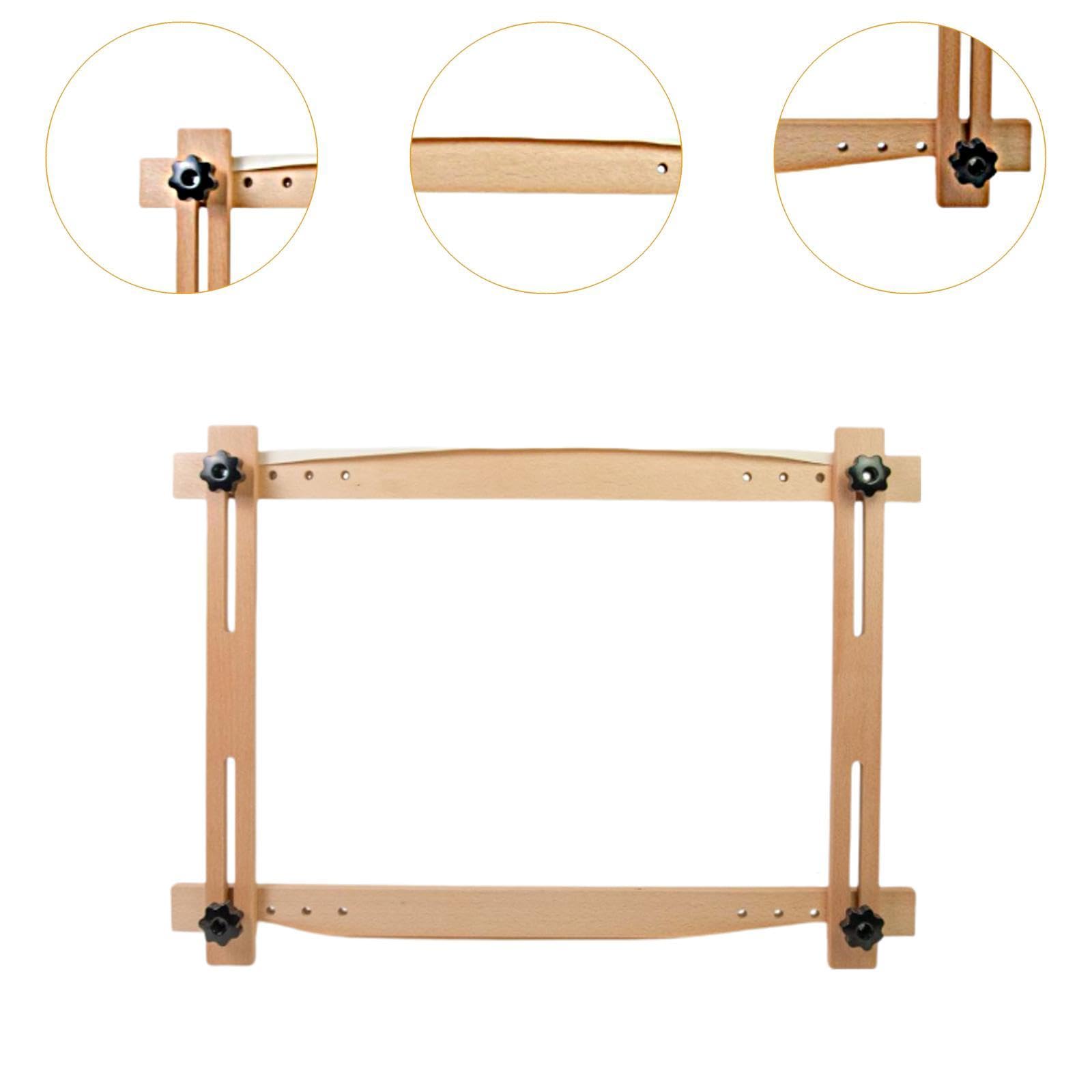 Milageto Bastidor para Bordado de, Soporte de Madera Maciza Portátil Y Multifuncional