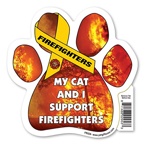 Imán Decorativo Patita Soporte Bomberos 5.5" x 5.5" miniatura 1