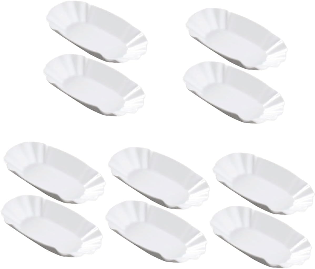 10pcs Appetizer Plates Creative Porcelain Snack Bowls for Party Fruit Salad Serving Kitchen Use Compact Design for Dried Fruits Nuts and More